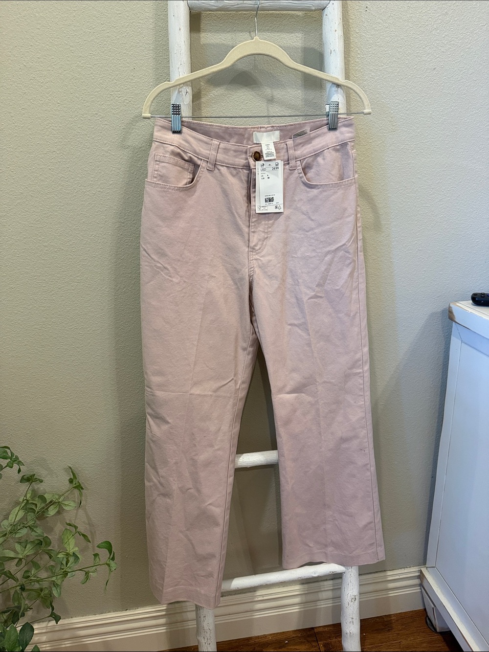 H&M Women's Light Pink Straight Leg chino